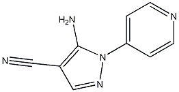 5-氨基-1-(4-吡啶基)-1H-吡唑-4-甲腈结构式