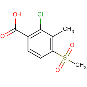 2-氯-3-甲基-4-甲砜基苯甲酸结构式