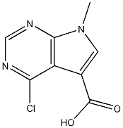 4-CHLORO-7-METHYL-7H-PYRROLO[2,3-D]PYRIMIDINE-5-CARBOXYLIC ACID结构式