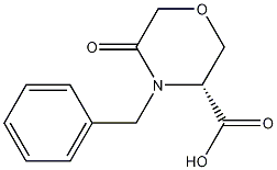 (R)-4-苄基-5-氧代-3-吗啉甲酸结构式