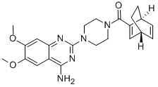 Structure of 1-(4-Amino-6,7-dimethoxy-2-quinazolinyl)-4-(2-bicyclo[2.2.2]octa-2,5-dienyl-carbonyl)-piperazine