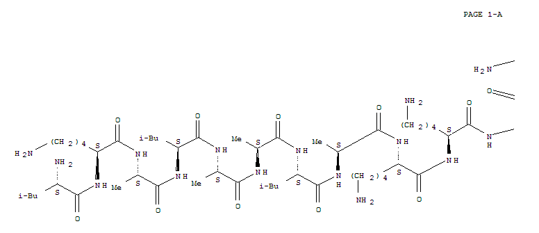 Structure of mastoparan, des-Ile(1)-des-Asn(2)-