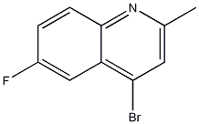 4-溴-6-氟-2-甲基喹啉结构式