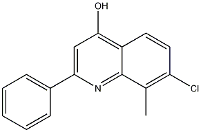 Structure of 7-Chloro-4-hydroxy-8-methyl-2-phenylquinoline