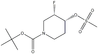 Structure of Cis-tert-butyl3-fluoro-4-(methylsulfonyloxy)piperidine-1-carboxylate