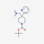 Structure of tert-butyl 4-(aminomethyl)-4-(pyridin-2-yl)piperidine-1-carboxylate