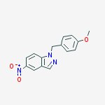 1-(4-methoxybenzyl)-5-nitro-1H-indazole结构式