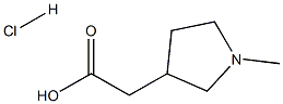 Structure of 1-Methyl-3-pyrrolidineacetic acid HCl