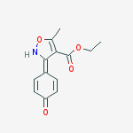 Structure of ethyl 3-(4-hydroxyphenyl)-5-methylisoxazole-4-carboxylate