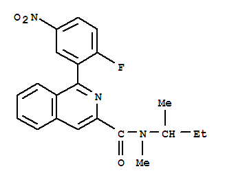 Structure of 1-(2-Fluoro-5-nitrophenyl)-N-methyl-N-(1-methylpropyl)-3-isoquinolinecarboxamide