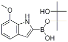 7-METHOXY-1H-INDOLE-2-BORONIC ACID PINACOL ESTER结构式