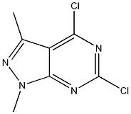 Structure of 1H-Pyrazolo[3,4-d]pyrimidine,4,6-dichloro-1,3-dimethyl-