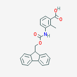 3-[(9-Fluorenylmethoxycarbonyl)amino]-o-toluic acid;3-[(9-Fluorenylmethoxycarbonyl)amino]-2-methylbenzoic id结构式