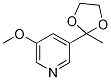 Structure of 3-Methoxy-5-(2-methyl-1,3-dioxolan-2-yl)pyridine