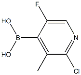 2-CHLORO-5-FLUORO-3-PICOLINE-4-BORONIC ACID结构式