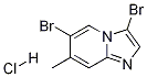 Structure of 3,6-DIBROMO-7-METHYLIMIDAZO[1,2-A]PYRIDINE, HCL