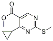 Structure of METHYL 4-CYCLOPROPYL-2-(METHYLTHIO)PYRIMIDINE-5-CARBOXYLATE
