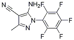 Structure of 5-Amino-3-methyl-1-(perfluorophenyl)-1H-pyrazole-4-carbonitrile