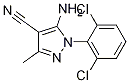 5-氨基-1-(2,6-二氯苯基)-3-甲基-1H-吡唑-4-甲腈结构式