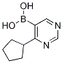 4-Cyclopentylpyrimidine-5-boronic acid结构式