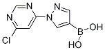 Structure of 1-(6-Chloropyrimidin-4-yl)-1H-pyrazol-4-ylboronic acid