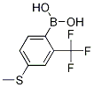 Structure of [4-methylsulfanyl-2-(trifluoromethyl)phenyl]boronic acid
