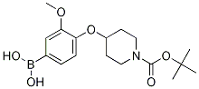 Structure of 4-(1-BOC-piperidin-4-yloxy)-3-Methoxyphenylboronic acid
