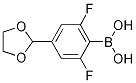 Structure of 4-(1,3-Dioxolan-2-yl)-2,6-difluorophenylboronic acid