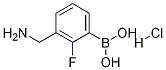 Structure of 3-(Aminomethyl)-2-fluorophenylboronic acid, HCl