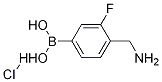 Structure of 4-(Aminomethyl)-3-fluorophenylboronic acid, HCl