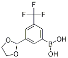 Structure of 3-(1,3-Dioxolan-2-yl)-5-(trifluoromethyl)phenylboronic acid