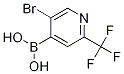 Structure of 5-BROMO-2-(TRIFLUOROMETHYL)PYRIDIN-4-YLBORONIC ACID