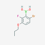 Structure of 6-BROMO-2-FLUORO-3-PROPOXYPHENYLBORONIC ACID