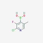 Structure of (2-chloro-3-fluoro-5-methylpyridin-4-yl)boronic acid