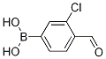 Chemical structure of 3-Chloro-4-formylbenzeneboronic acid