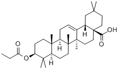 3-beta-羟基齐墩果酸丙酸酯结构式