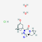 Structure of (1s,3s,5s)-2-[(2s)-2-amino-2-[(7s)-3-hydroxy-1-adamantyl]acetyl]-2-azabicyclo[3.1.0]hexane-3-carbonitrile;dihydrate;hydrochloride