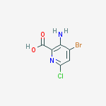 Structure of 3-amino-4-bromo-6-chloropyridine-2-carboxylic Acid