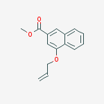 Structure of 2-Naphthalenecarboxylic acid, 4-(2-propen-1-yloxy)-, methyl ester
