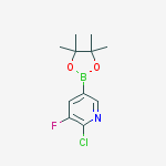 Structure of 2-CHLORO-3-FLUOROPYRIDINE-5-BORONIC ACID PINACOL ESTER