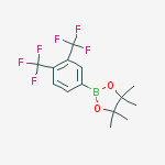 2-(3,4-Bis(trifluoromethyl)phenyl)-4,4,5,5-tetramethyl-1,3,2-dioxaborolane结构式