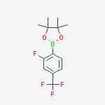 Structure of 2-FLUORO-4-TRIFLUOROMETHYLPHENYLBORONIC ACID, PINACOL ESTER