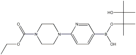 Structure of 6-(4-(Ethoxycarbonyl)piperazin-1-yl)pyridine-3-boronic acid pinacol ester