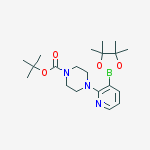 Structure of 4-[3-(4,4,5,5-TETRAMETHYL-[1,3,2]DIOXABOROLAN-2-YL)-PYRIDIN-2-YL]-PIPERAZINE-1-CARBOXYLIC ACID TERT-BUTYL ESTER