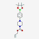 4-(4'-ALLYLOXYCARBONYLPIPERIZINO)PHENYLBORONIC ACID, PINACOL ESTER结构式