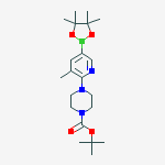 Structure of 2-(4-BOC-PIPERAZIN-1-YL)-3-METHYLPYRIDINE-5-BORONIC ACID PINACOL ESTER