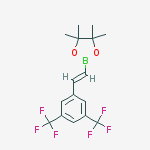 反式-2-[3,5-BIS(三氟甲基)苯基]乙烯基硼酸频那醇酯结构式