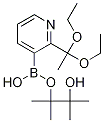 2-(1,1-二乙氧基乙基)-3-吡啶硼酸片呐酯结构式