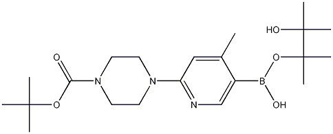 Structure of 2-(4-Boc-piperazin-1-yl)-4-methylpyridine-5-boronic acid pinacol ester