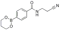 4-(2-Cyanoethylaminocarbonyl)phenylboronic acid, propanediol cyclic ester结构式